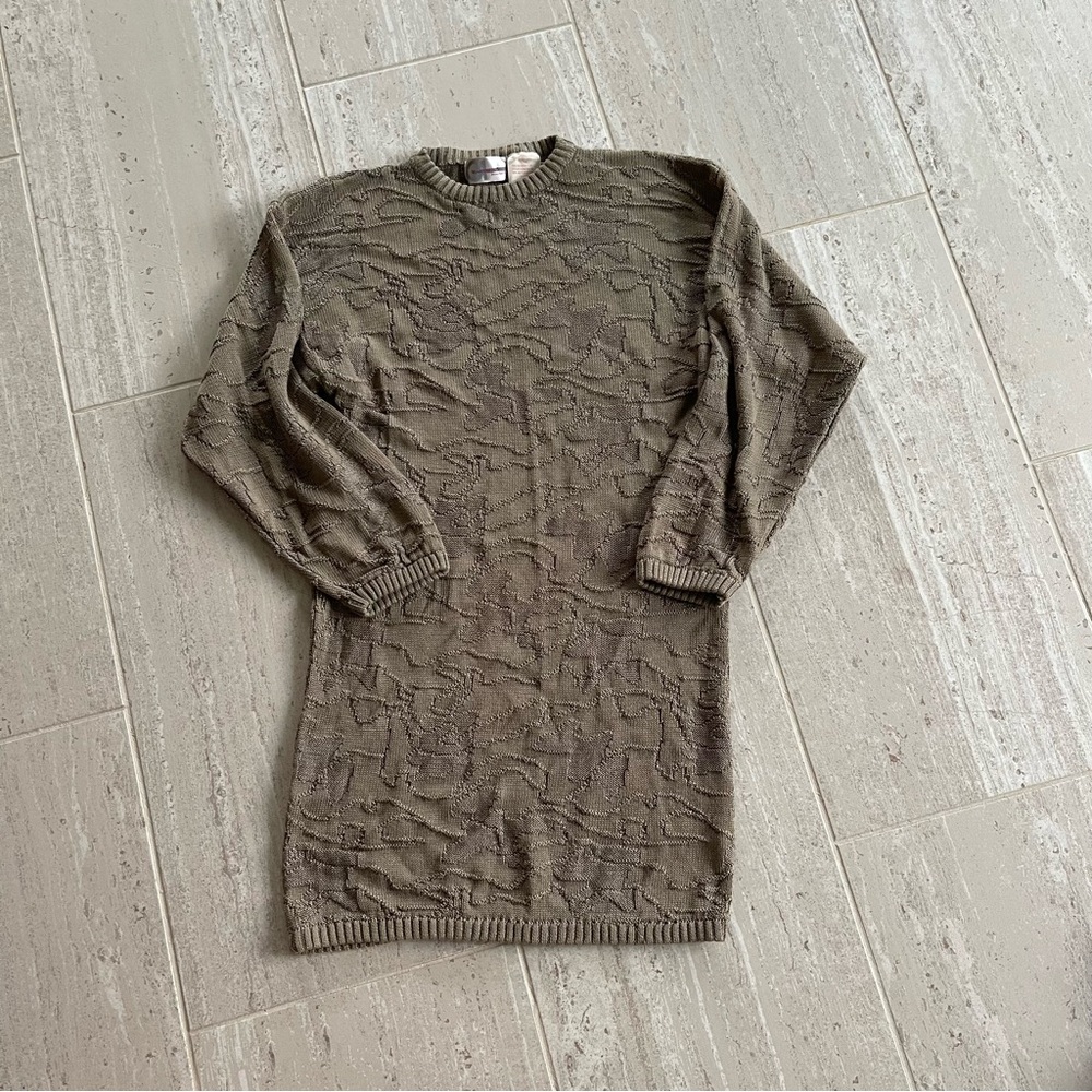 Elegant vintage Long Sleeve Gil Aimbez sweater Dress tunic